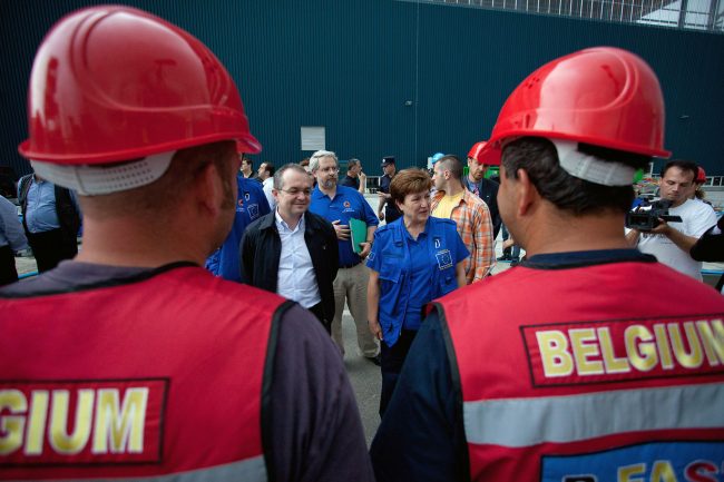 Members of the European Union's Comission are visiting the naval shirpyard in Galați, Romania on July 9th, 2010.